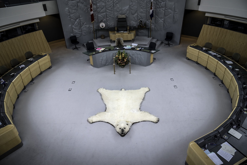 day, canada, northwest territories, animal skull, high angle view, architecture, Polar Bear, history, public domain, Congress, government, Yellowknife