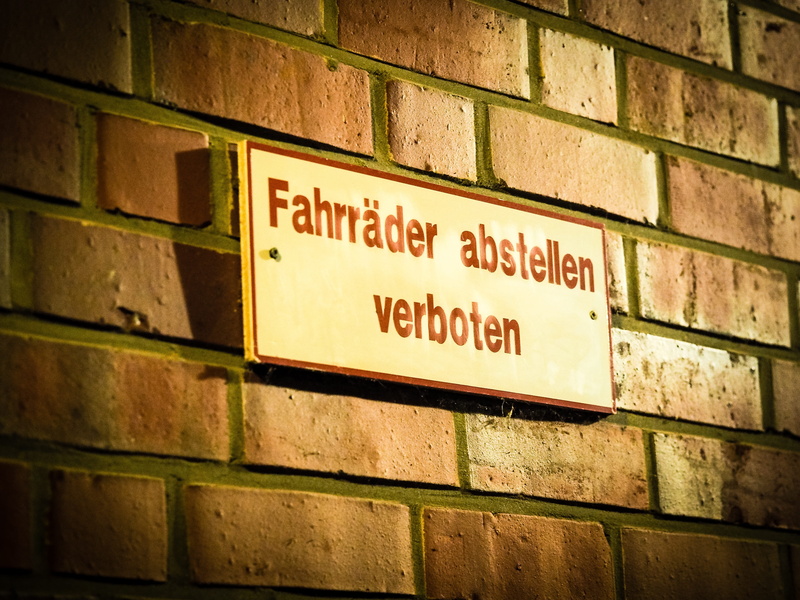communication, brick wall, prohibitory, capital letter, bicycles, close-up, text, ad, street sign, western script, wall, architecture, no people, 4K, wall - building feature