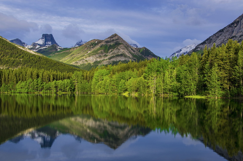 scenics - nature, National Park, the sky, plant, water, idyllic, clouds, lake, 1080P, scenics, cloud - Sky, forest, formation, tree, Calgary, rock - Object