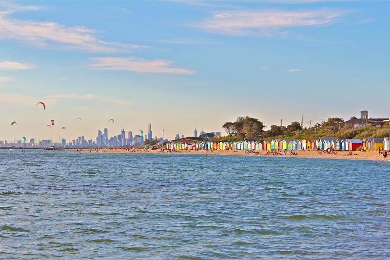 water, atmosphere, cloud - sky, building exterior, australia, architecture, sport, beach, building, horizon, scenic, melbourne, outdoors, panorama, sand