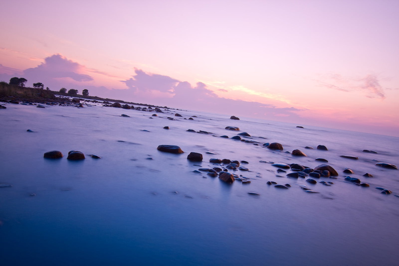 blue sea, sand, sky, outdoors, rock, Seashore, coastline, brown, nature, sunrise - Dawn, sea, yellow, sunset, blue, photo, rocks, summer, 720P, cloudy