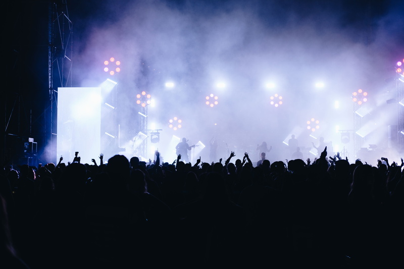 light, event, audience, positive emotion, rap, haze, band, crowd, silhouette, stage - performance space, music, glow, spectator, vocal, night, watching