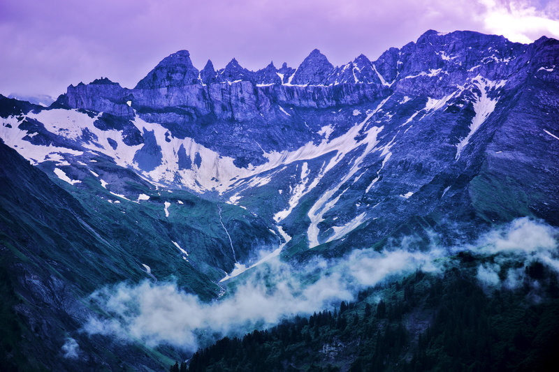 SEL-1670Z, glarus, landscape, nature, rock - Object, a6000, scenics, mountain Peak, switzerland, photo, Purple Haze, elm, 5K, covered, dawn, european Alps