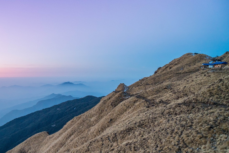 clear sky, tranquility, nature, sunset, remote, mountain range, mountain peak, landscape, non-urban scene, nepal, purple haze, clouds, anapurna, environment