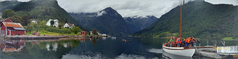 mountain, boat, dock, people, 4K, waterfront, nature, hills, mountain peak, reflection, scenics - nature, water, nautical vessel, travel destinations