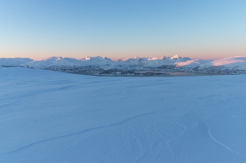 cold, sunset, landcape, snow, copy space, no people, glacier, mountain, landscape, view, cold temperature, winter, mountain range, frozen, 5K, tromso