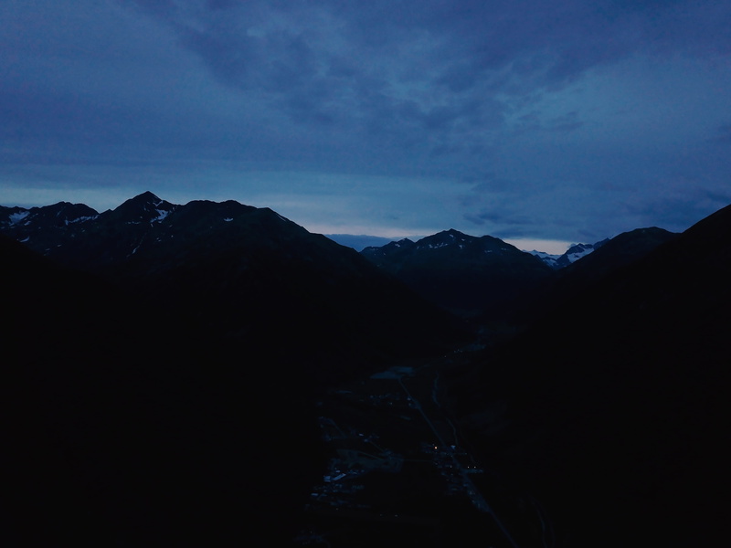black, via florin, beauty in nature, silhouette, dusk, mountain, environment, mountain range, sky, non-urban scene, scenics - nature, italy, night, cloudy