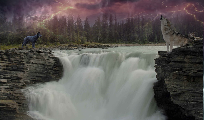 fog, land, motion, photo, scenics - nature, beauty in nature, 2K, mysterious, roaring waterfall, rock - object, gimp, black, waterfalls, nature, long exposure
