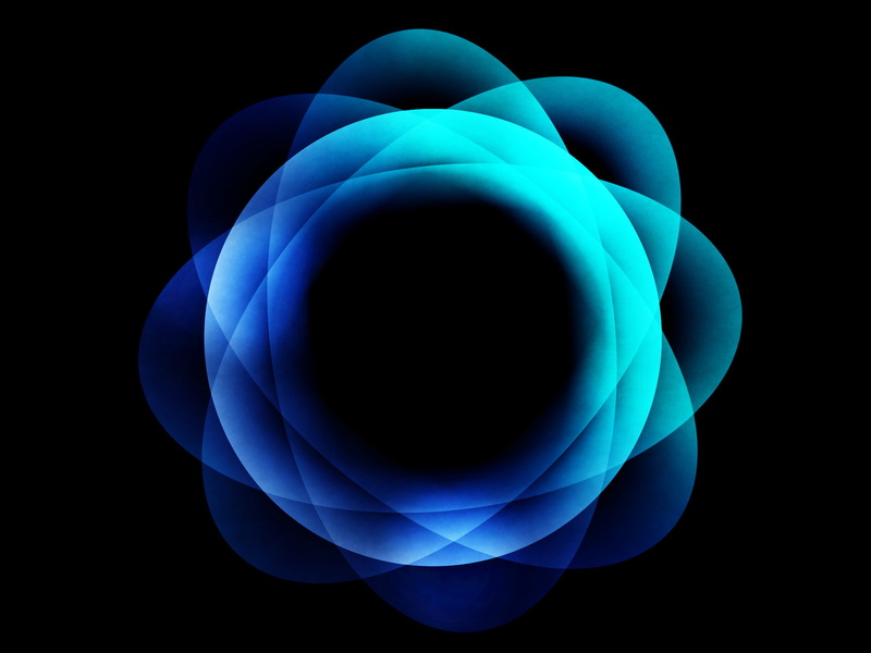 abstraction, 1080P, blue, Ghimpu, the sun, gimp, Strange blue, color, round, pattern