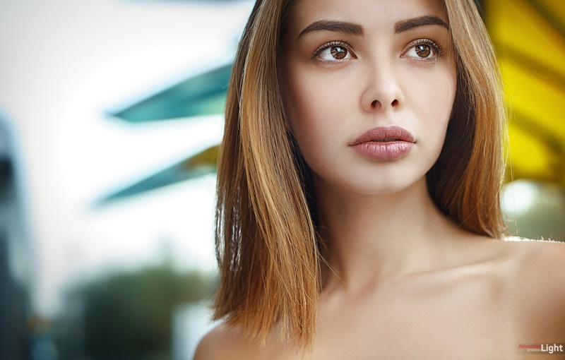 Sue, Alexander Drobkov-Light, beauty, hairstyle, redhead, makeup, bokeh, portrait, 1080P