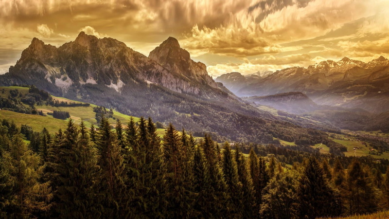 landscape, land, pine tree, nature, travel destinations, cloud - sky, hill, tranquil scene, mount scenery, sky, mountainous landforms, no people, mountain peak