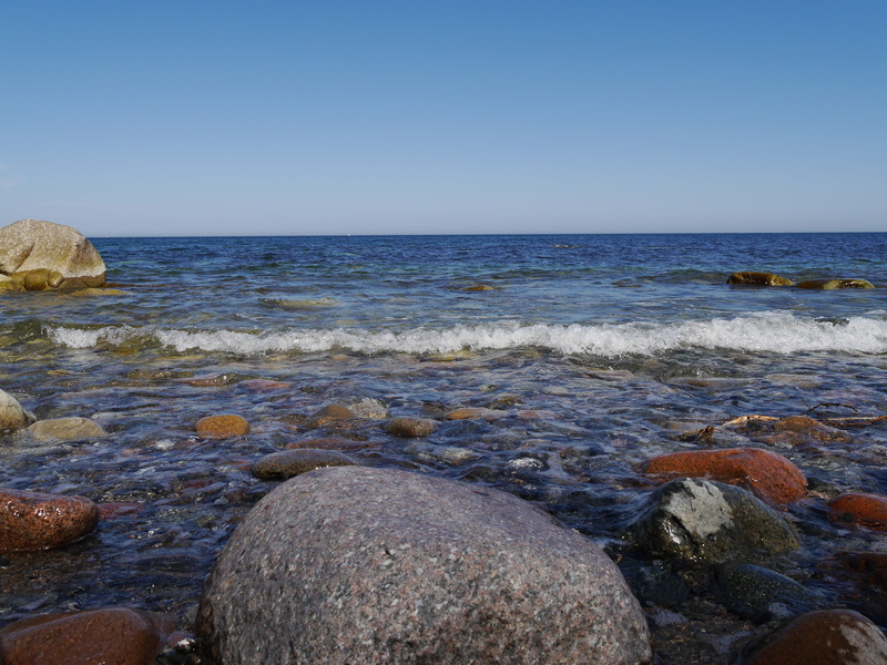 lake, wave, rügen, land, 4K, beach, water, horizon over water, clear sky, sea, rock, holiday, blue, Beach, no people, tranquil scene, ocean, scenics - nature