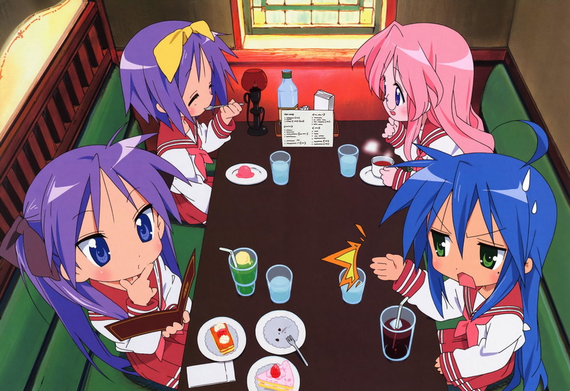 Miyuki Takara, Lucky Star, Anime, Kagami Hiiragi, 1080P, Tsukasa Hiiragi, Konata Izumi