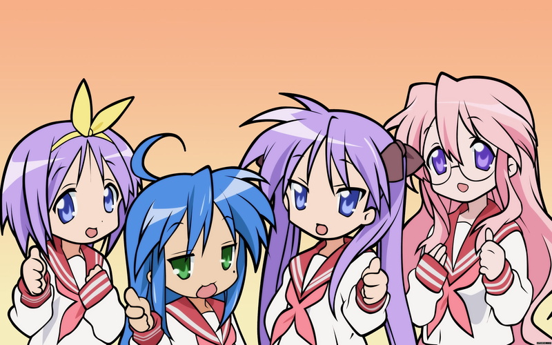 1080P, Kagami Hiiragi, Konata Izumi, Tsukasa Hiiragi, Anime, Lucky Star, Miyuki Takara