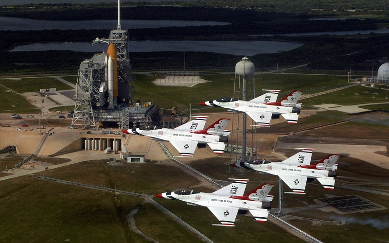 United States Air Force Thunderbirds, Space Shuttles, 720P, Space Shuttle