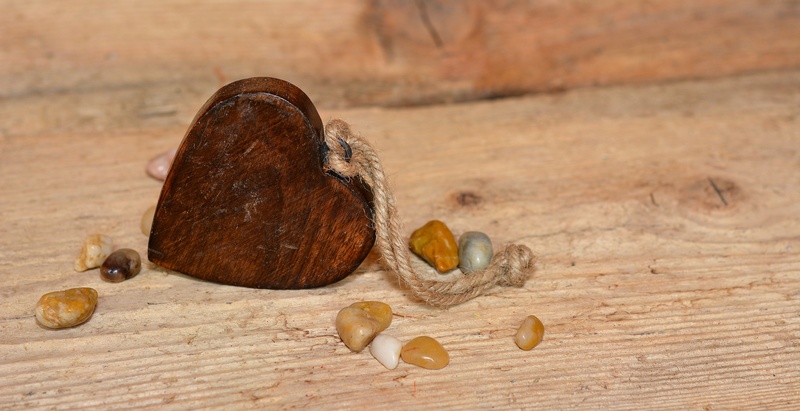 freshness, dekoherz, table, indoors, wood - Material, stones, shaped, healthy eating, wooden, food, affection, love, focus on foreground, surface, still life