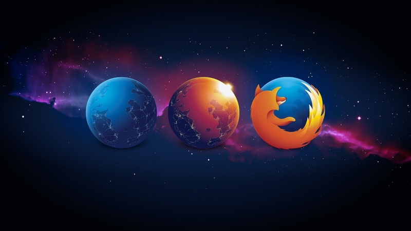 Mozilla Firefox, space, digital art, 1080P