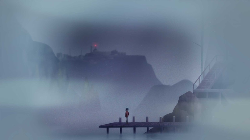 standing, silhouette, water, outdoors, sky, video games, power in nature, built structure, fog, nature, incidental people, real people, Oxen, day, architecture