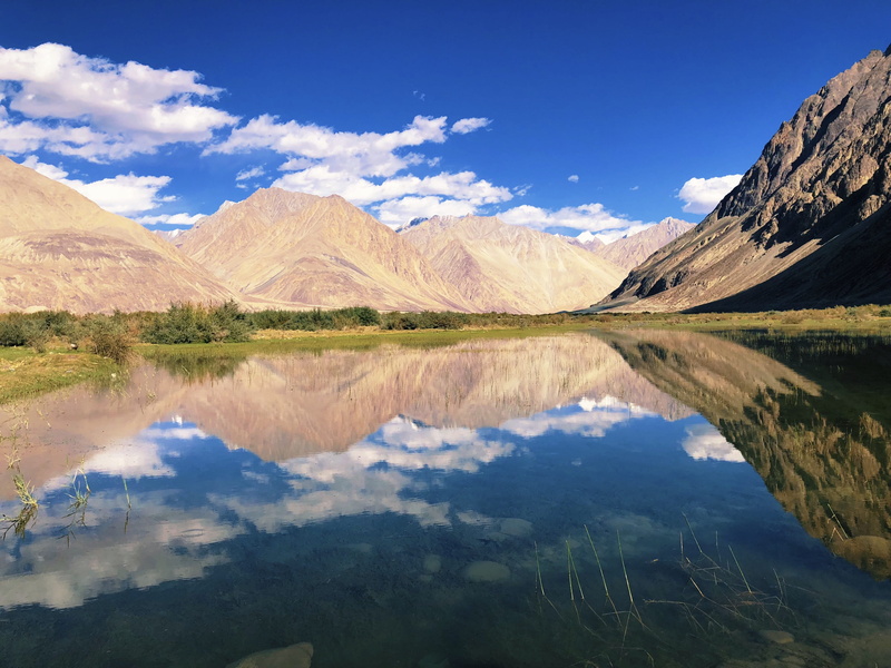 sky, mountain, environment, nature, india, water, scenics - nature, non-urban scene, tranquil scene, mountain range, 4K, hunder, no people, nubra valley