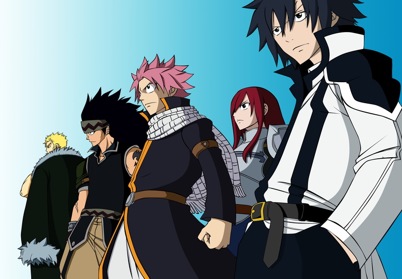 Natsu Dragneel, 2K, Gajeel Redfox, Fairy Tail, Laxus Dreyar, Gray Fullbuster, Anime, Erza Scarlet