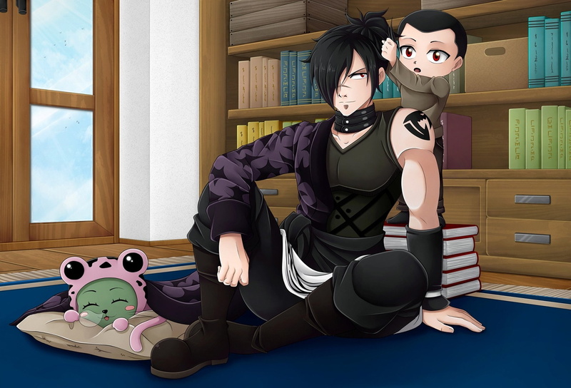 sports clothing, people, beauty, Frosch (Fairy Tail), two people, exercising, indoors, young women, women, adult, females, shoe, Anime, Rogue Cheney, Fairy Tail