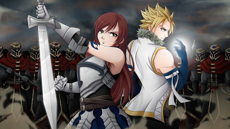 1080P, Anime, Fairy Tail, Sting Eucliffe, Erza Scarlet
