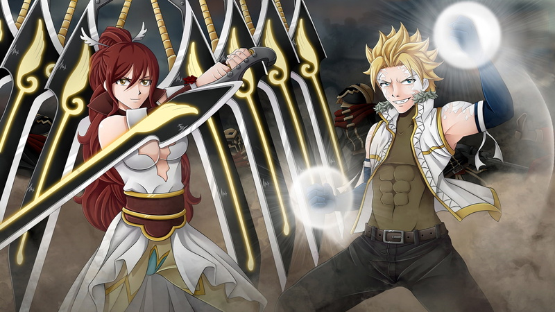 1080P, Fairy Tail, Sting Eucliffe, Anime, Erza Scarlet