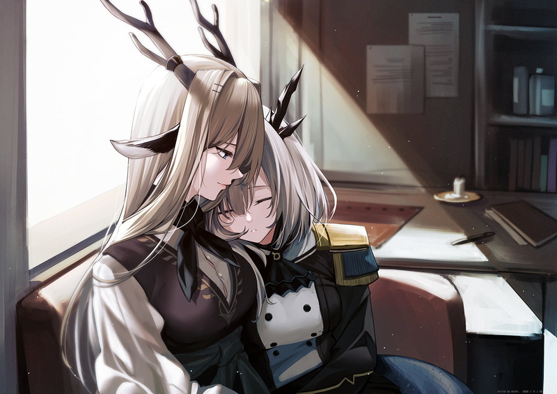 horns, Talulah(Arknights), anime girls, Arknights, 720P, Bishi