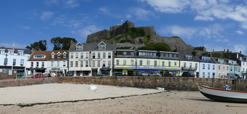 channel islands, residential district, travel destinations, historically, tourism, places of interest, gorey, united kingdom, castle, middle ages, mountain