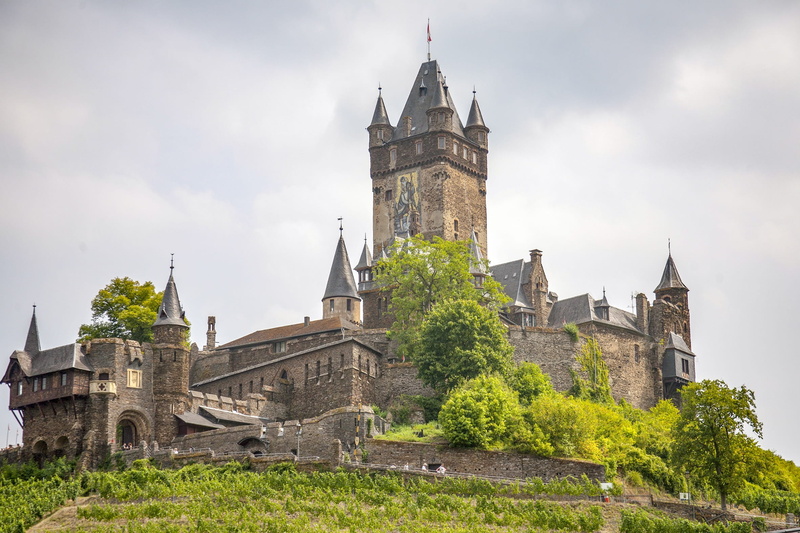 Castle, famous Place, sky, travel, the past, clock tower, england, outdoors, day, Mosel, no people, Building, 1080P, places of interest, tourism, built Structure