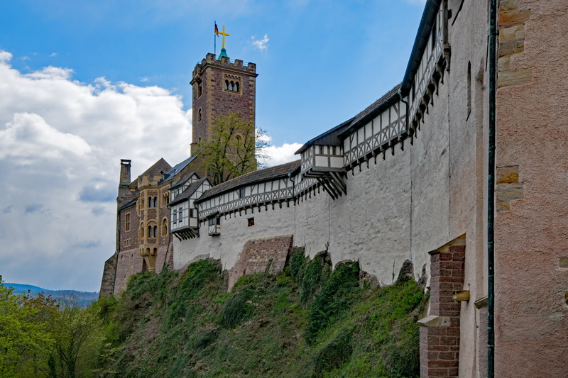 unesco, low angle view, germany, building exterior, clock, 5K, architecture, building, thuringia germany, tower, built structure, history, sky, junker jörg