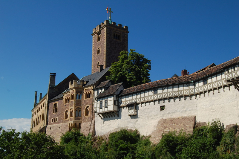 wartburg castle, old, luther, low angle view, no people, places of interest, clear sky, world heritage, the past, germany, built structure, architecture