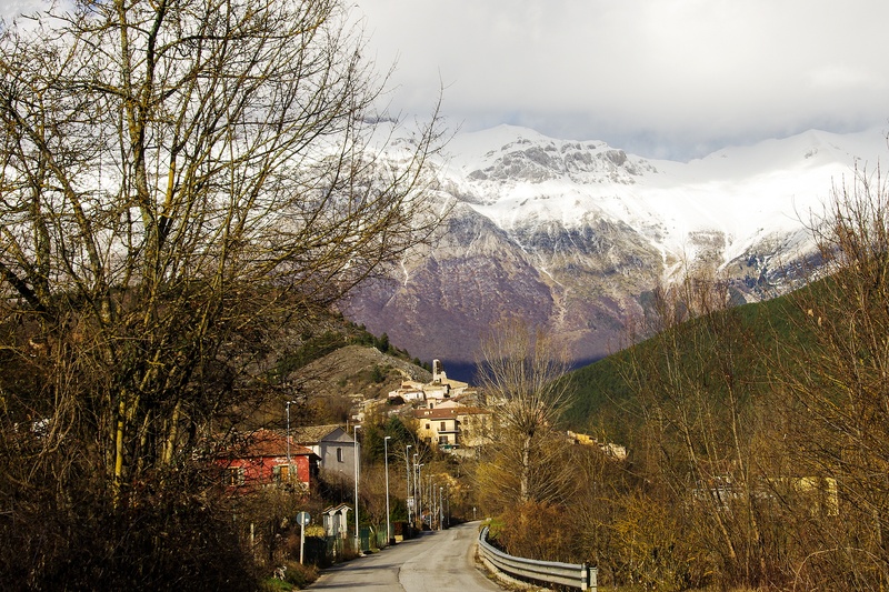 scenics - nature, road, nature, mountain peak, environment, no people, sky, transportation, architecture, cold temperature, outdoors, 2K, landscape, abruzzo