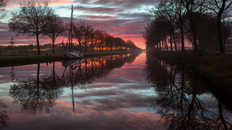 Friesland, Landscape, Nederland, Nature, Fog, 1080P
