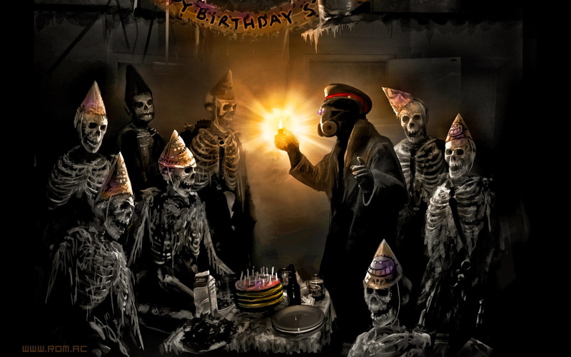 apocalyptic, Birthday, alexius, gas, masks, romantically, 1080P, happy, Skeletons, S, Zee, vitaly, Captein
