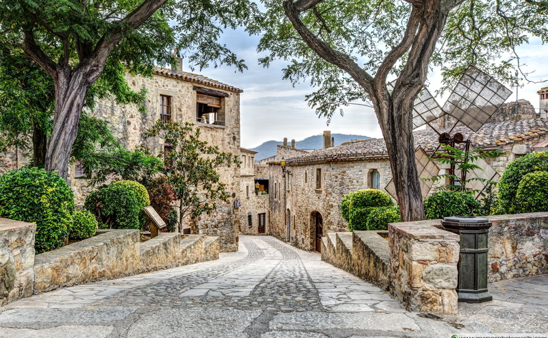 Europe, medieval, tree, plant, nature, building, leafed, footpath, no people, 4K, lovely, house, built structure, trees, history, architecture, sky, day