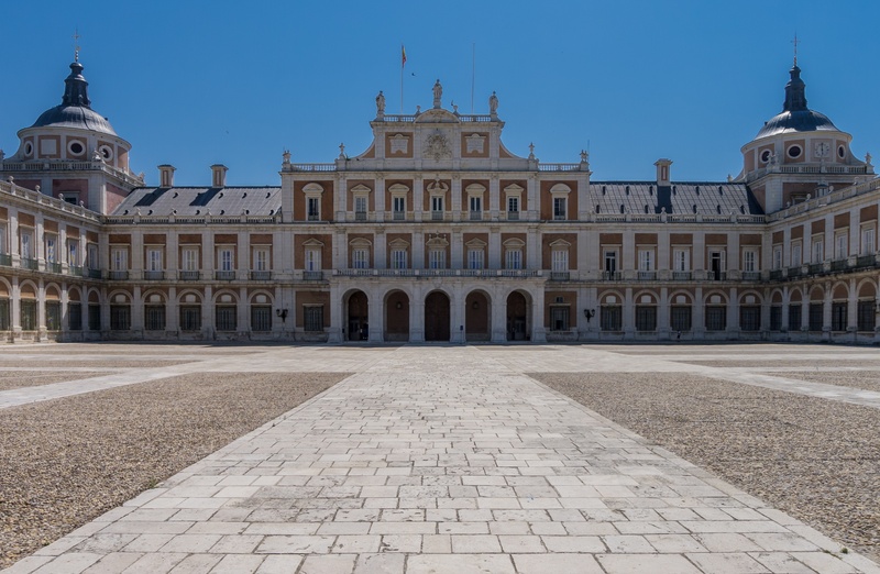 royal palace, tourism, no people, facade, government, madrid, wall, clear sky, travel, history, castilla, sky, mansion, city, architectural column, castle