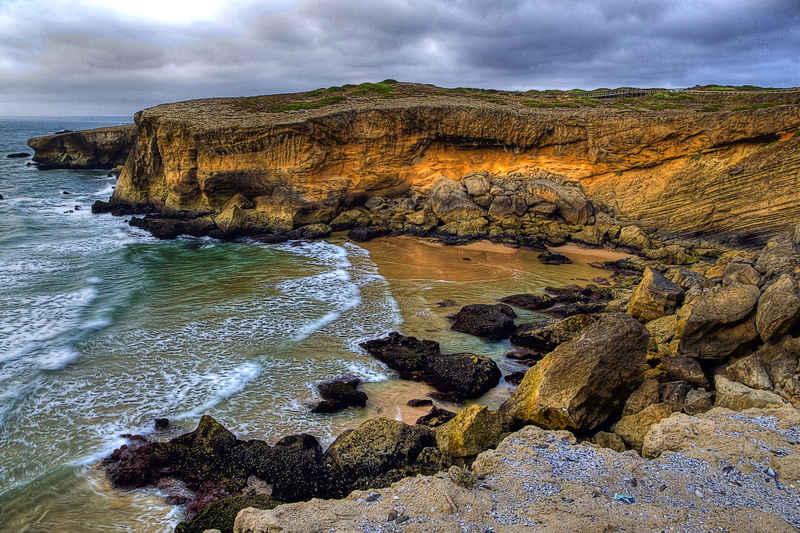 coastline, Playa, 4K, Agua, water, Algarve, white, cliff, white clouds, HDR, beach, scenics, nature, rock - Object, Aljezur, landscape, sea, body of water