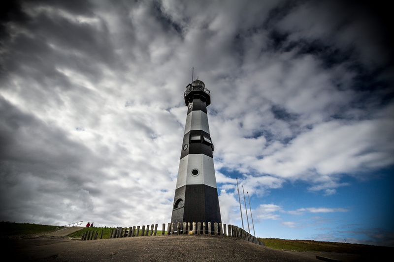 5K, no people, water, sky, nature, building exterior, vacations, building, protection, built structure, lighthouse, coastal path, sea, holland, cloudiness