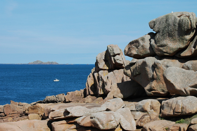 sky, boot, rock formation, tranquility, nature, côte darmor, solid, coastal path, no people, booked, scenics - nature, coast, land, day, english channel