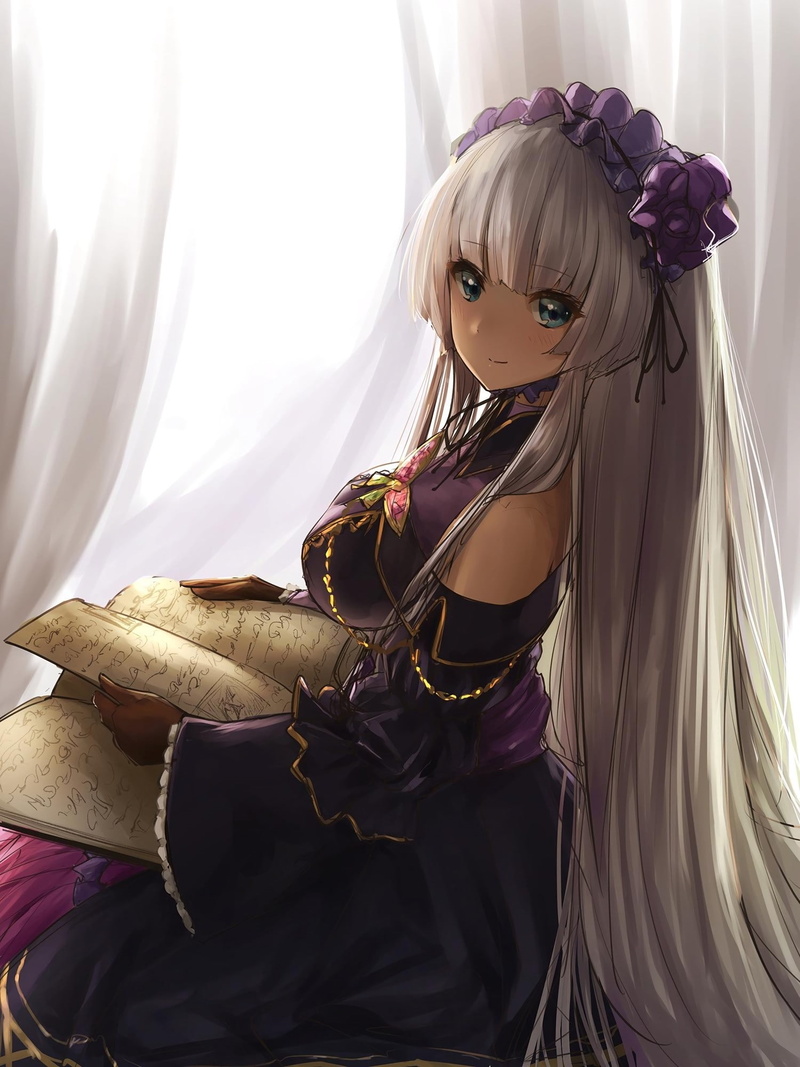 1080P, long hair, anime, dress, lolita fashion, anime girls, Sennen Sensou Aigis