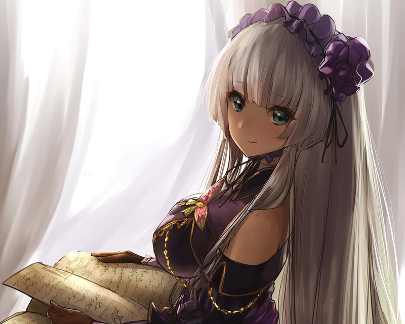 lolita fashion, anime, anime girls, 720P, Sennen Sensou Aigis, dress, long hair