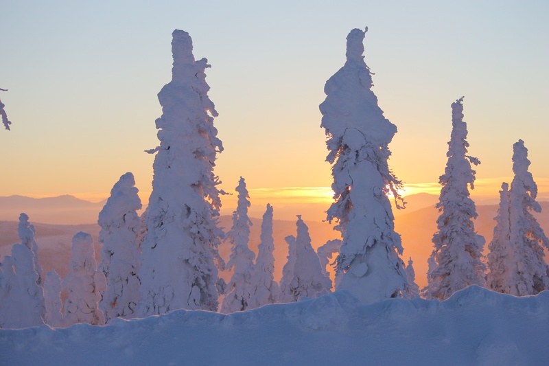 permafrost, outdoors, clear sky, idyllic, tranquility, snow, nature, cold, frozen, ice, extreme weather, covering, sunset, scenics - nature, sky, snow covered