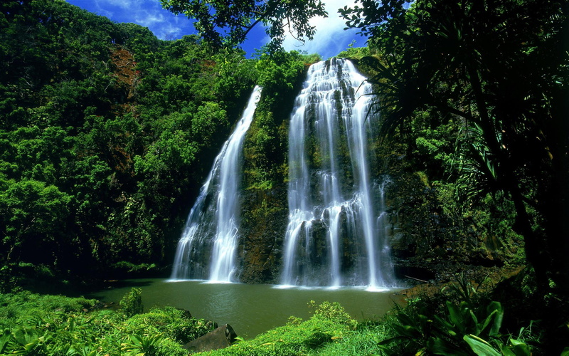 2K, best, china, hidden, shangri, wood, waterfalls, la, desktop, hd