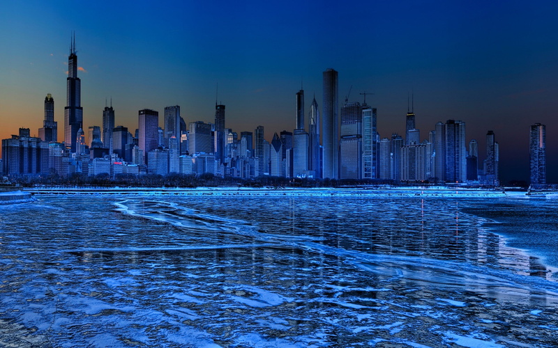water, 2K, building, Chicago, sky, landscape, modern, financial district, office building exterior, spire, urban skyline, tower, building exterior, downtown district