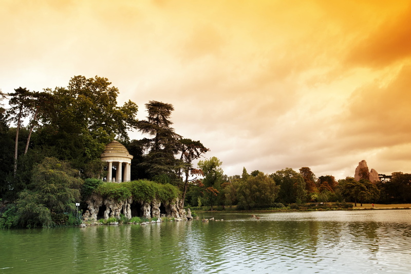 no people, built structure, Park, Paris, leafed, outdoors, building exterior, lake, tree, sky, green, tranquil scene, tranquility, trees, house, building