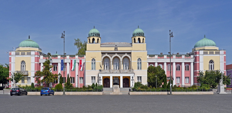 turquoise colored, the past, southern hungary, religion, border region, facade, place of worship, center, tourism, hauptplatz, blue, moorish, travel, monument