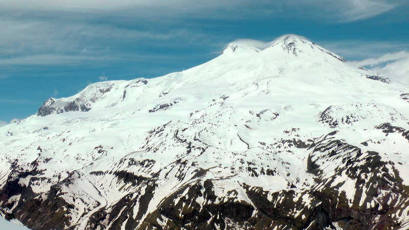 elbrus, northern caucasus, idyllic, tranquility, outdoors, landscape, snow, no people, white color, cloud - sky, track, rocks, sun, winter, climbing, mountains