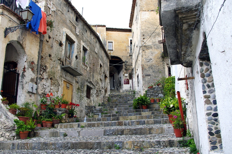calabria-scalea, nature, weathered, low angle view, history, europe, country, Borgo, street, residential district, cultures, day, alley, village, Old, no People