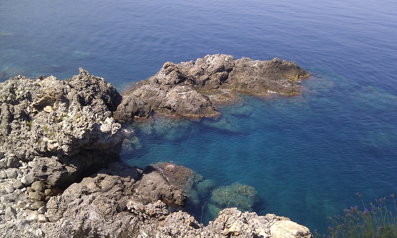 idyllic, 2K, calabria, tranquil scene, solid, beach, mediterranean, summer, sun, no people, rocks, holidays, sea, cliff, water, blue, beauty in nature